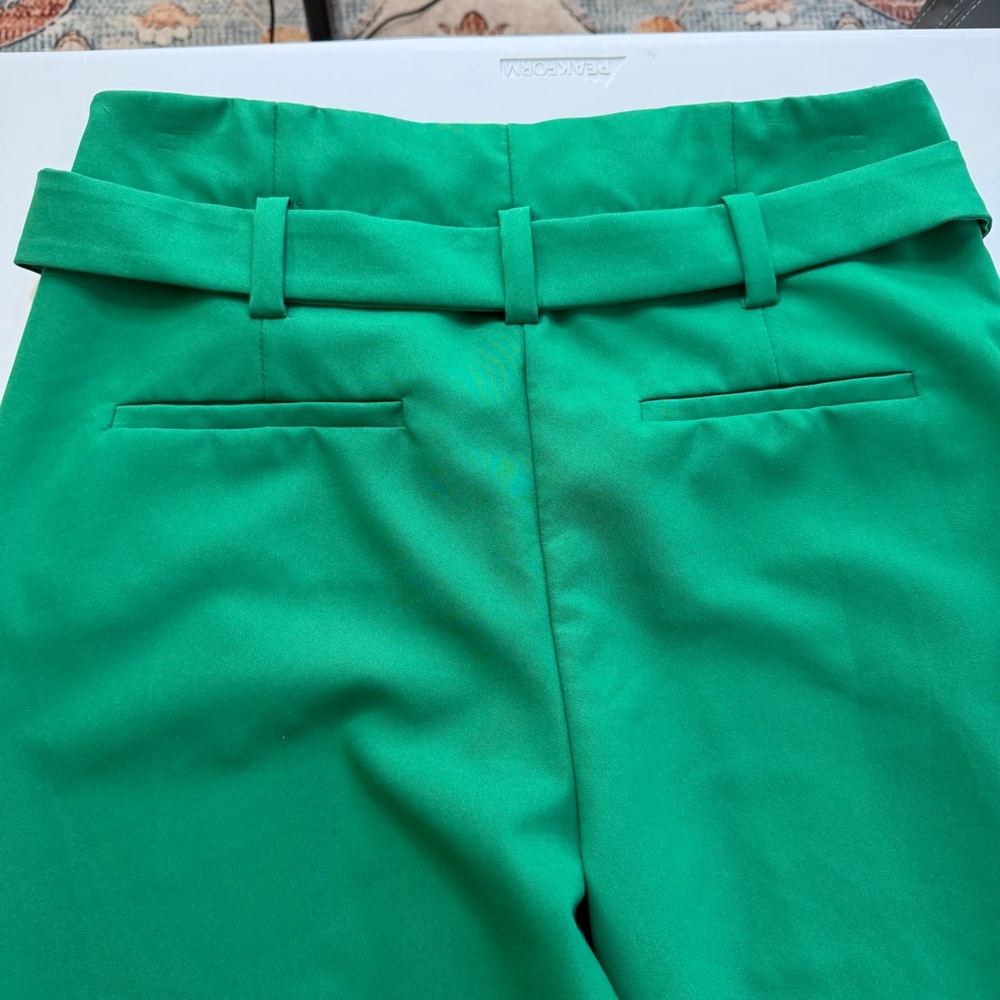 7th Avenue New York Green Belted Trousers Size 12 Average - Picture 10 of 16